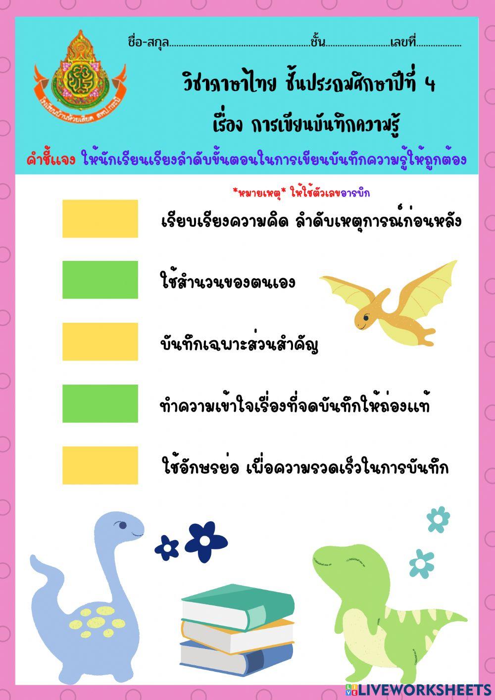 การเขียนบันทึกความรู้