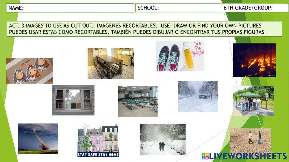 6th grade act. on natural disasters