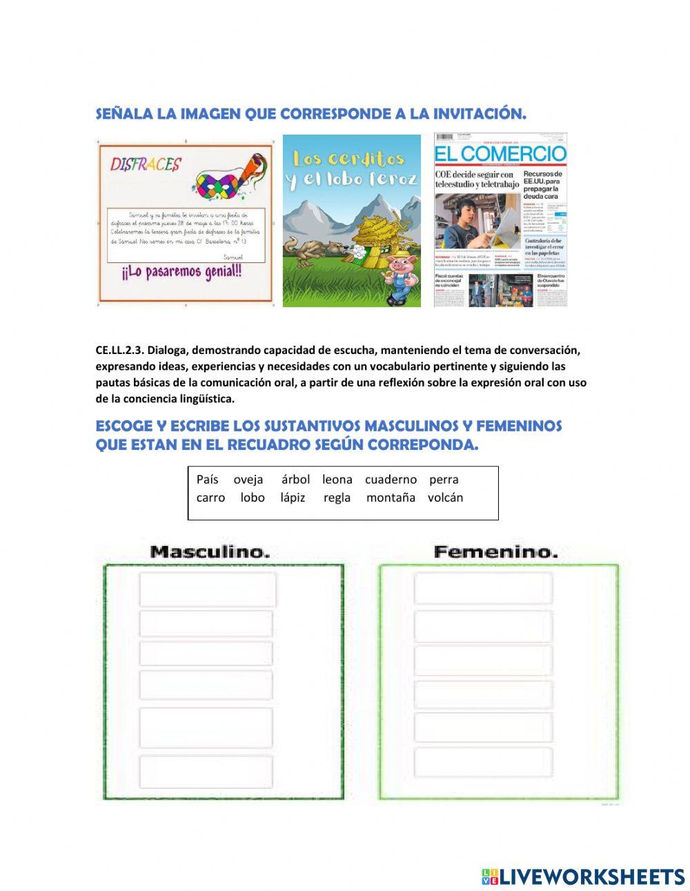 Evaluación lengua y literatura