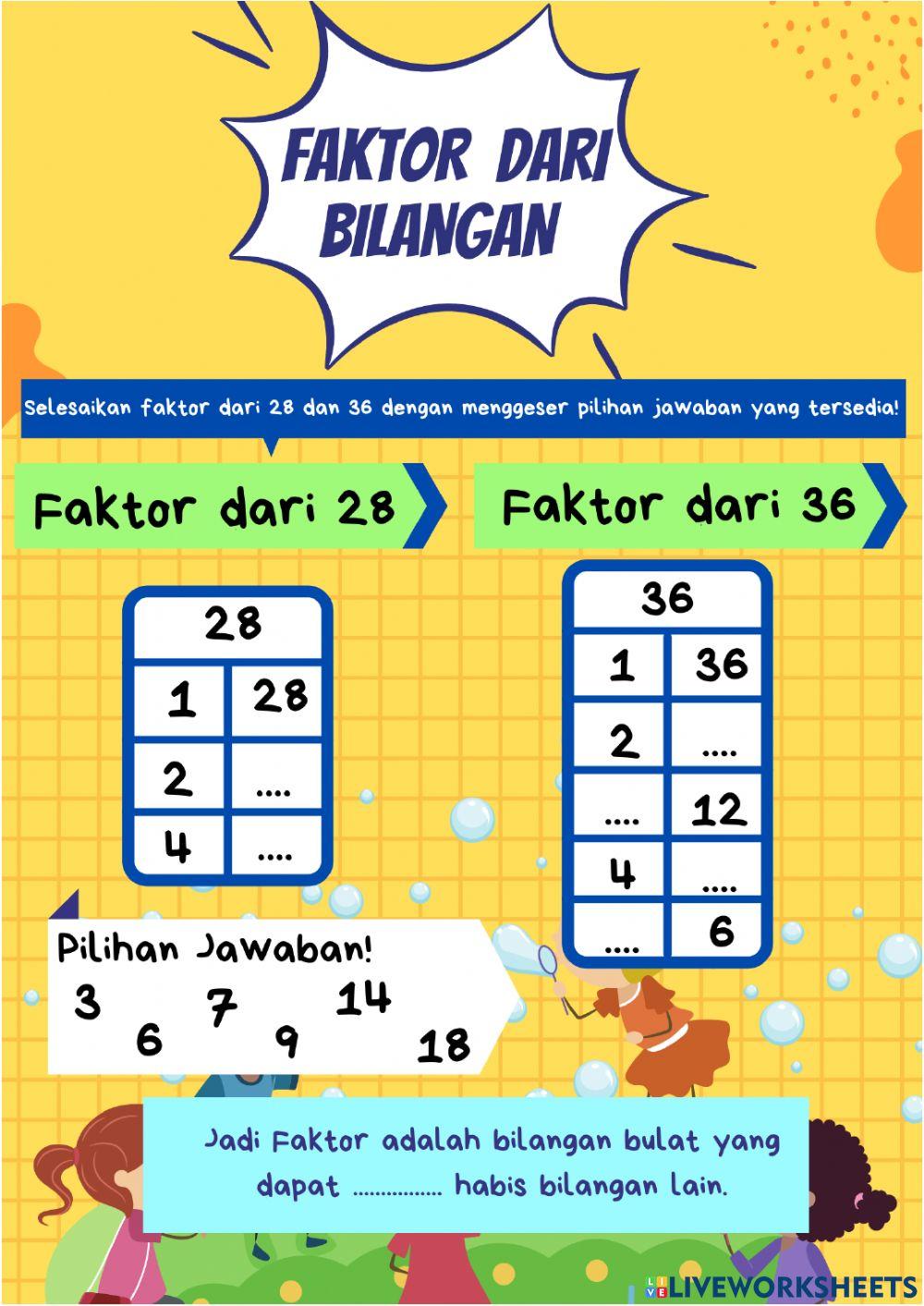 Faktor dan Kelipatan Bilangan
