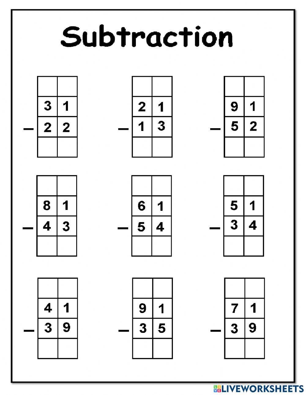 Subtraction with Regrouping