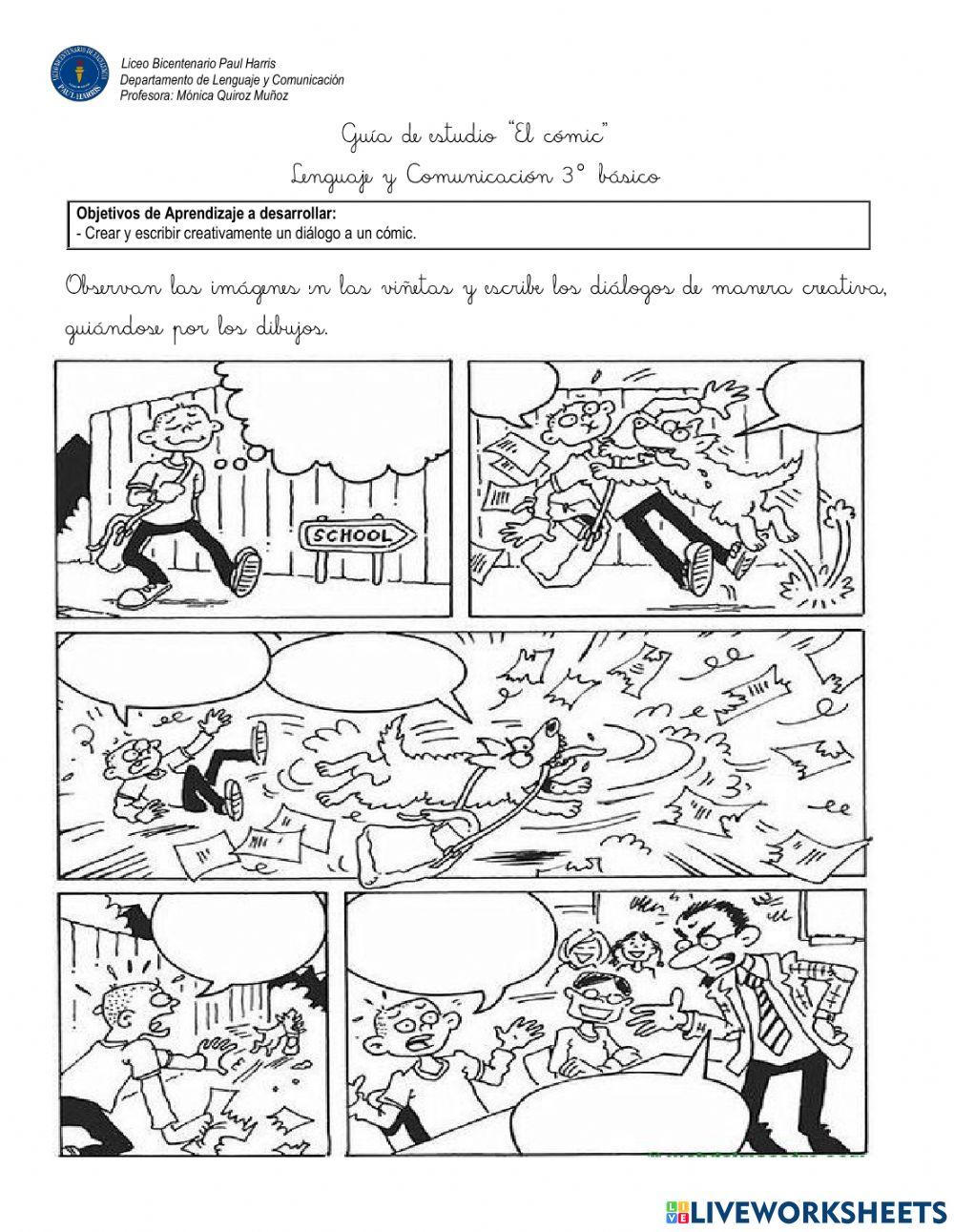 Escritura de diálogos a un cómic