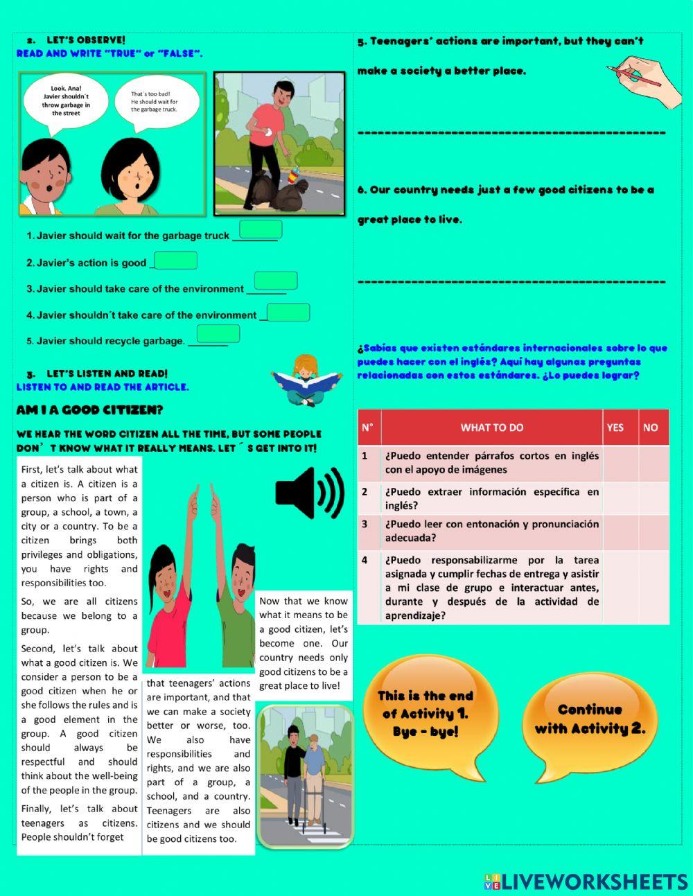 To be a good citizen