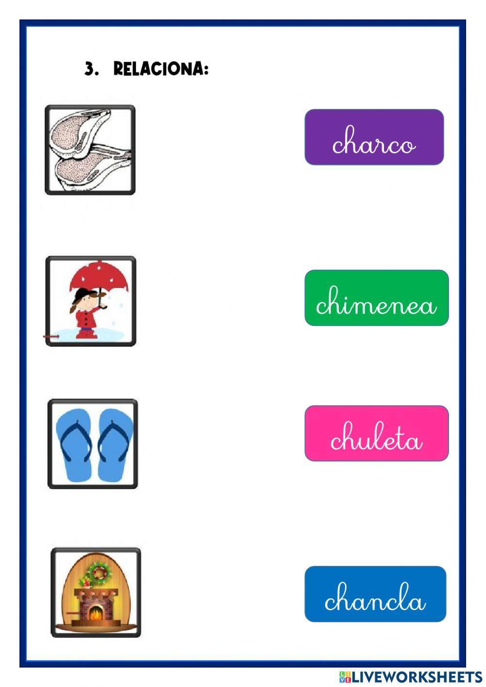 Palabras con letra ch