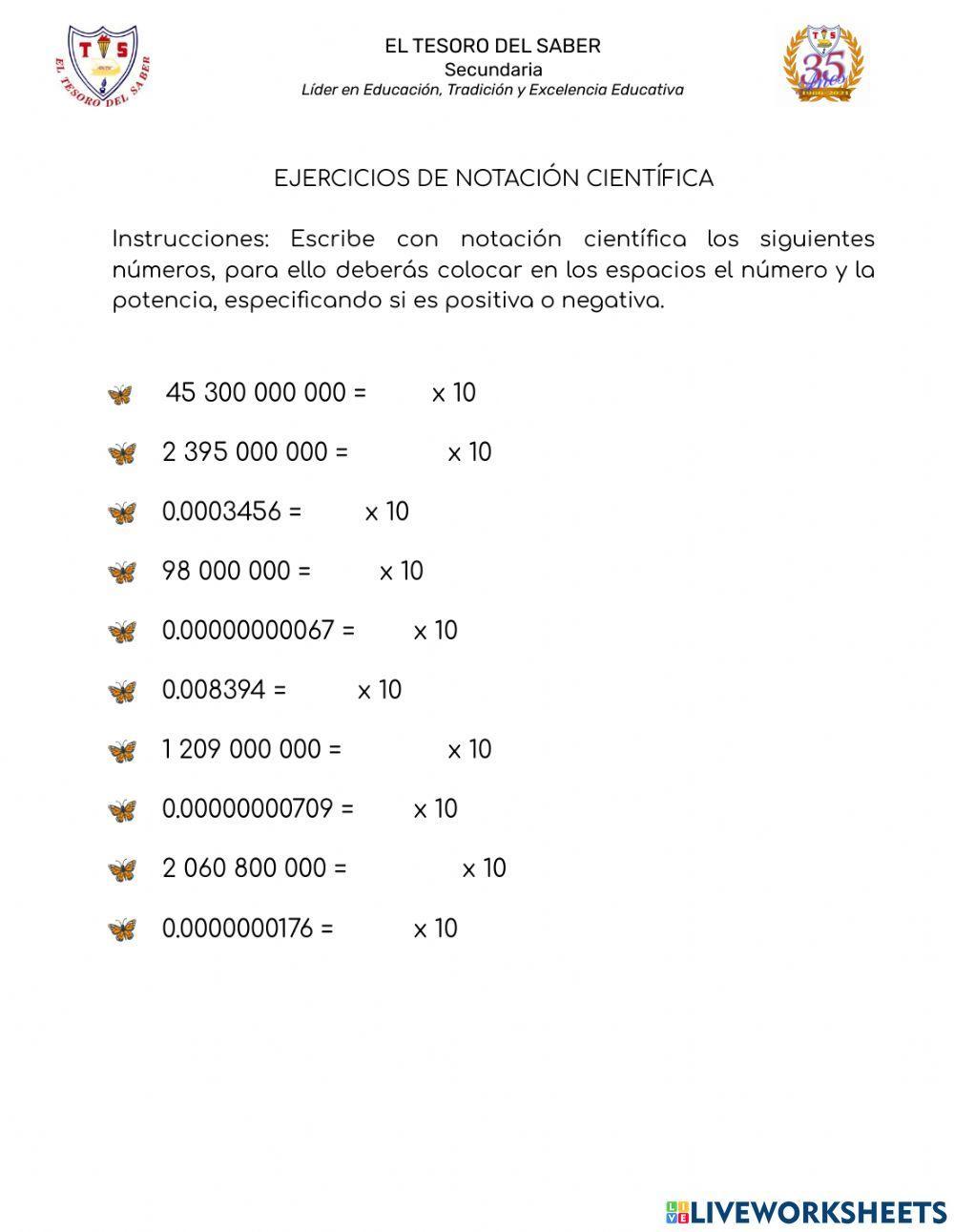 Notación científica