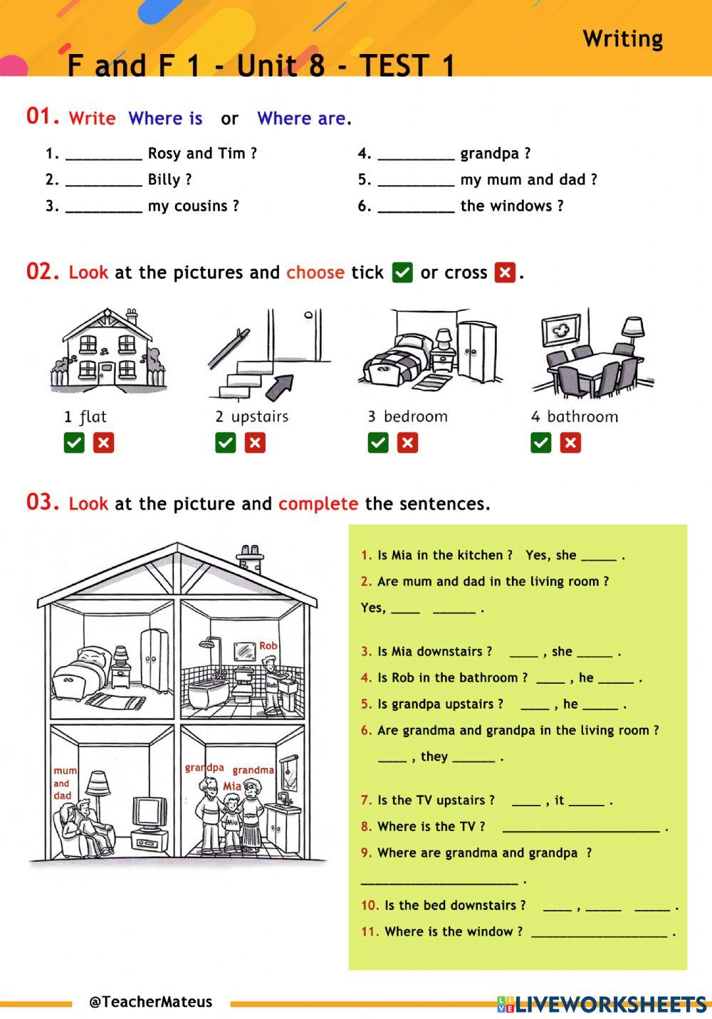 FF 1 - Unit 08 - PAGE 1 - Writing