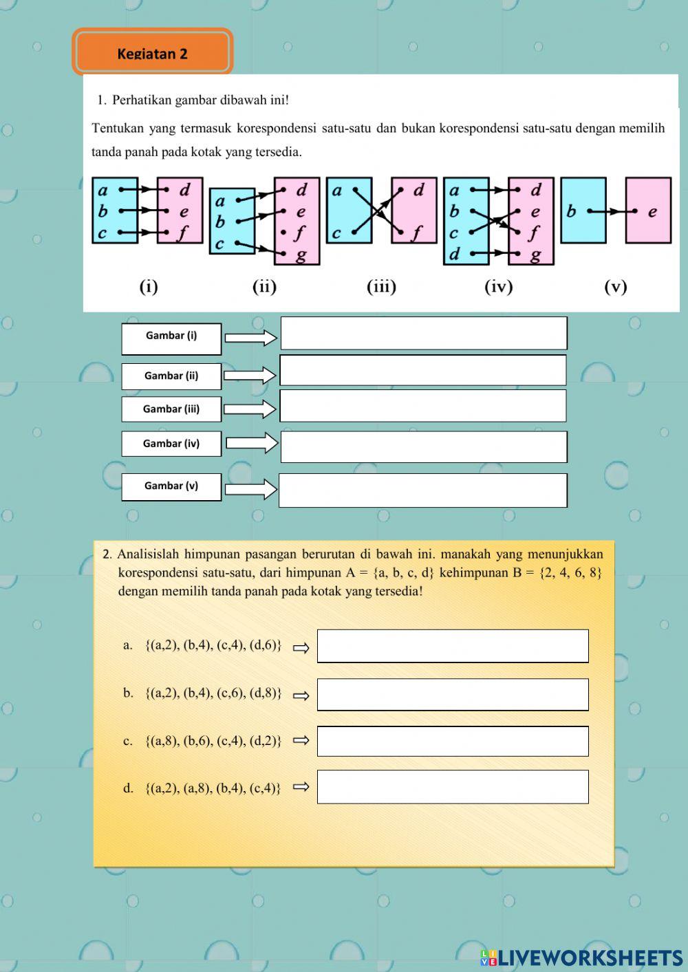 Lkpd korespondensi satu-satu ....