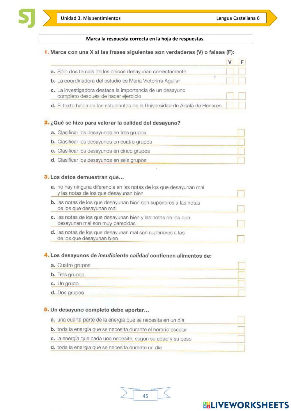 Los chicos que desayunan mal rinden menos