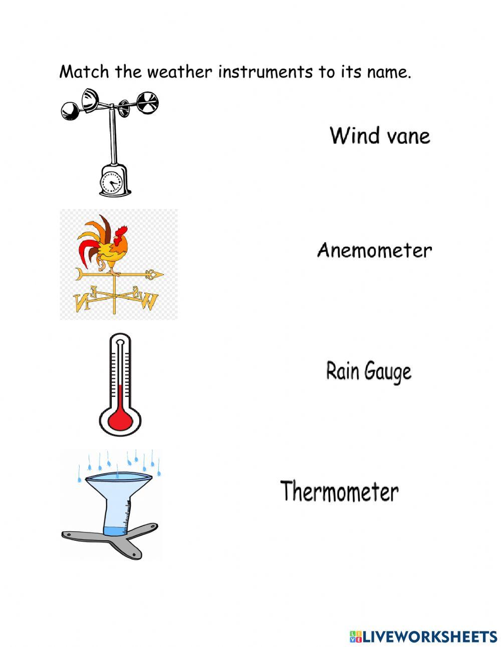 Weather instruments online pdf activity Live Worksheets