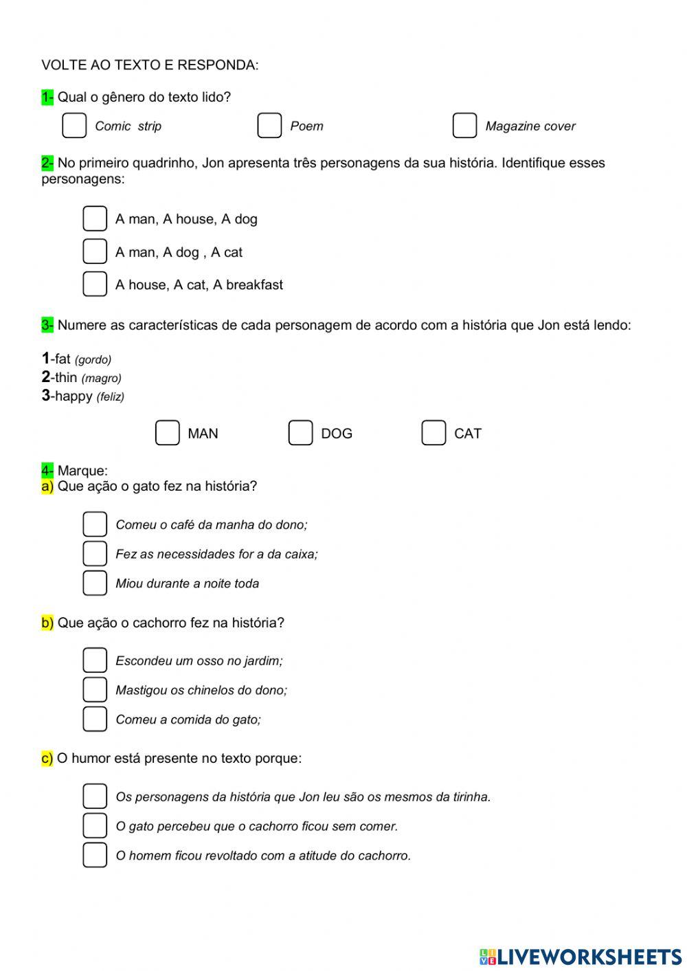 6° ano - INGLÊS- 18-11-21