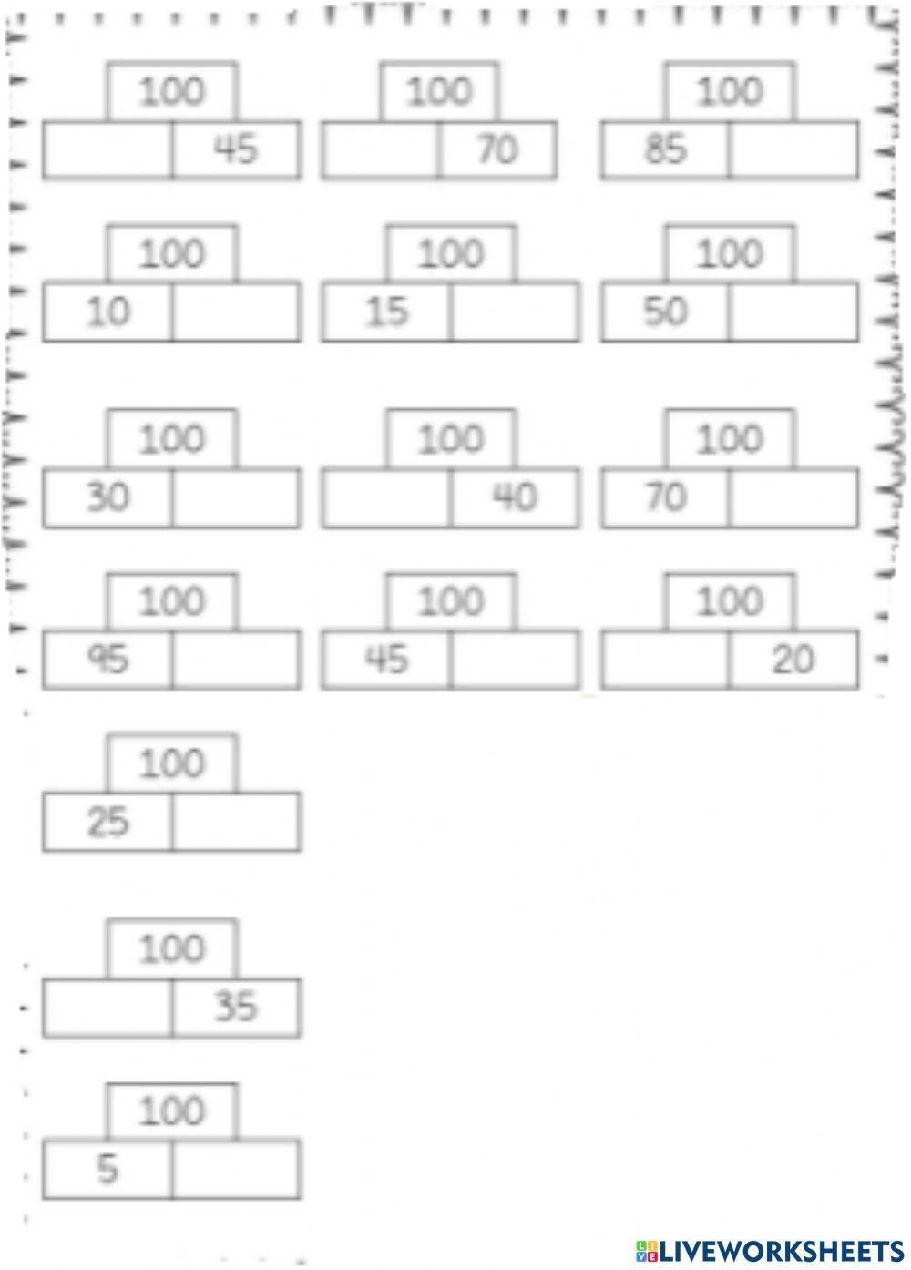 Piramides con sumas al 100