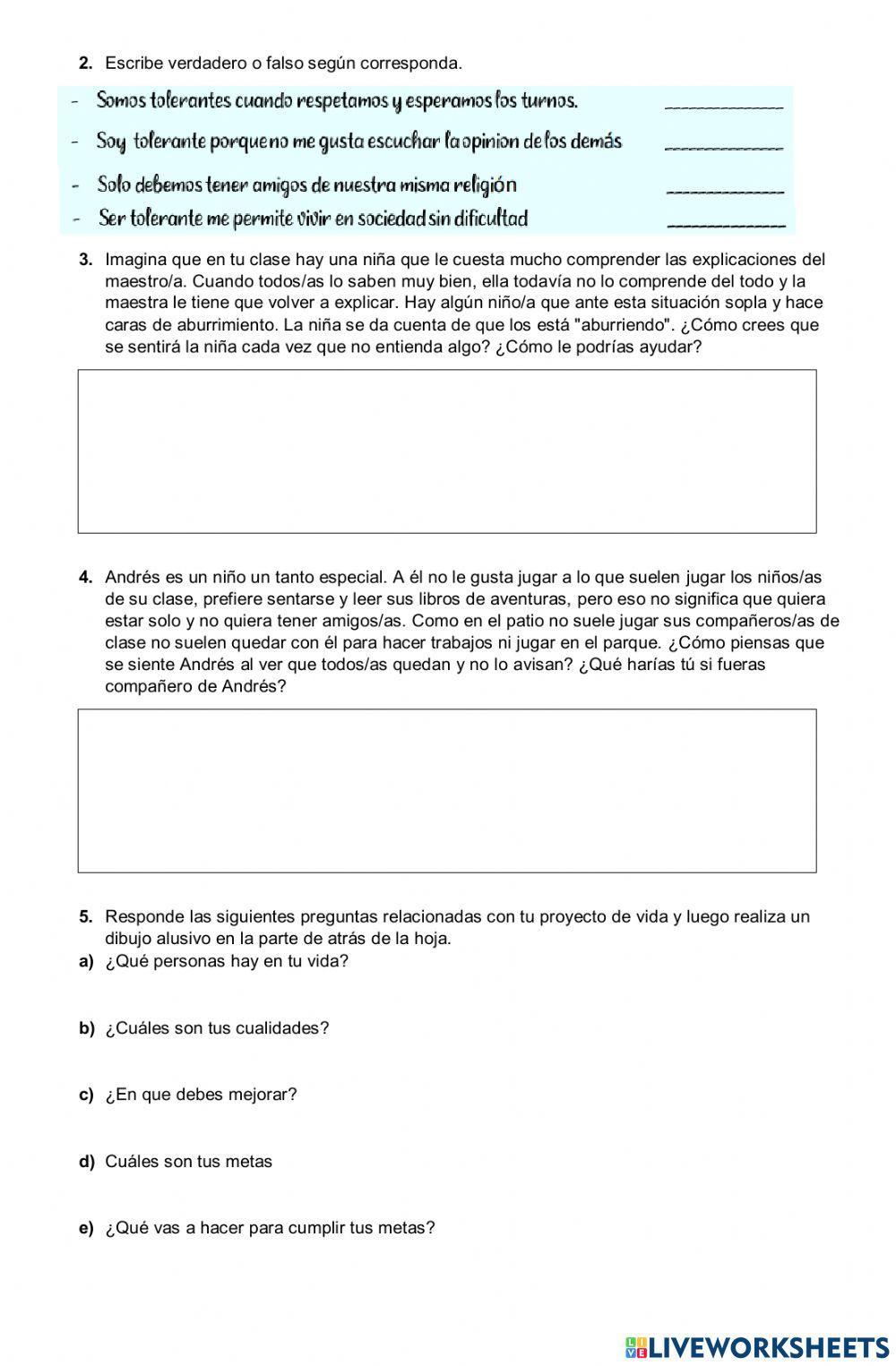 Examen etica y valores