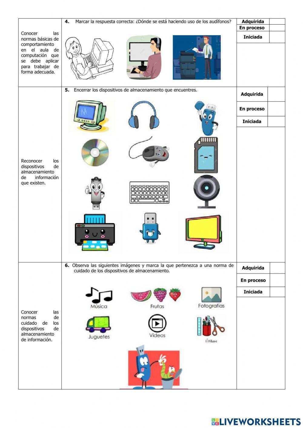 Evaluación del Primer Parcial de Computación Primero del Segundo Quimestre