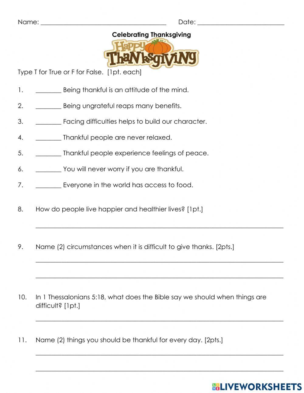 Celebrating Thanksgiving