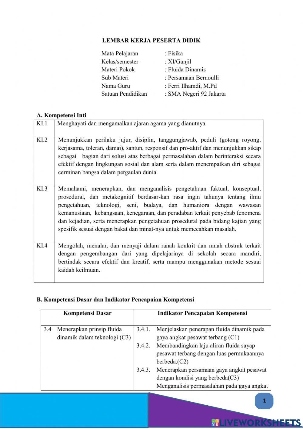 Lkpd gaya angkat pesawat terbang
