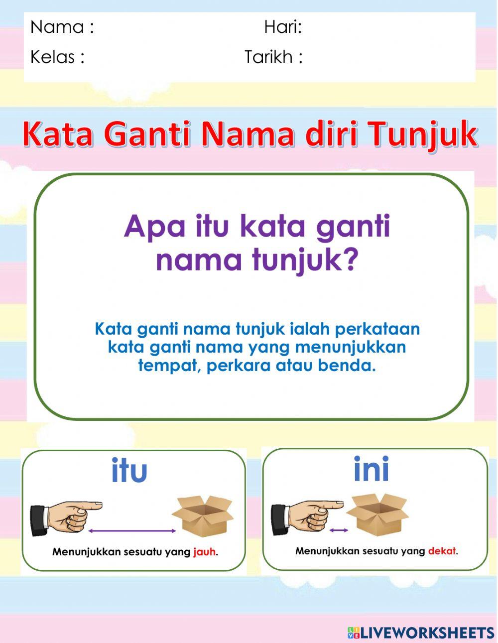 Kata ganti nama diri tunjuk