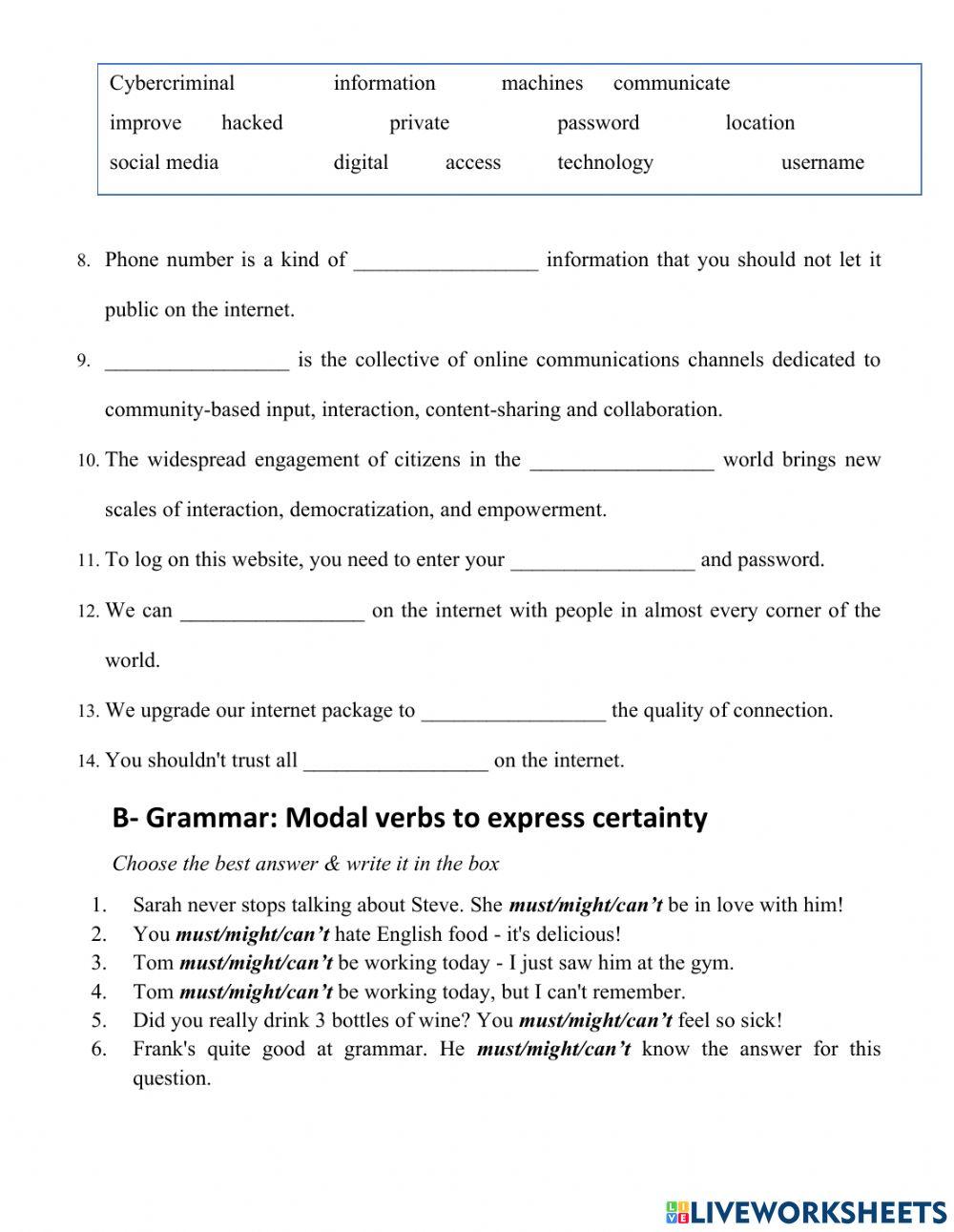 Impact 2 - Unit 3 - Check vocabulary & grammar