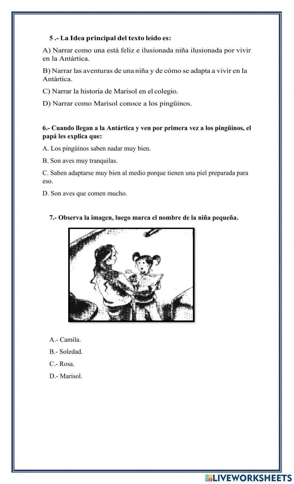 Prueba marisol en la antártica