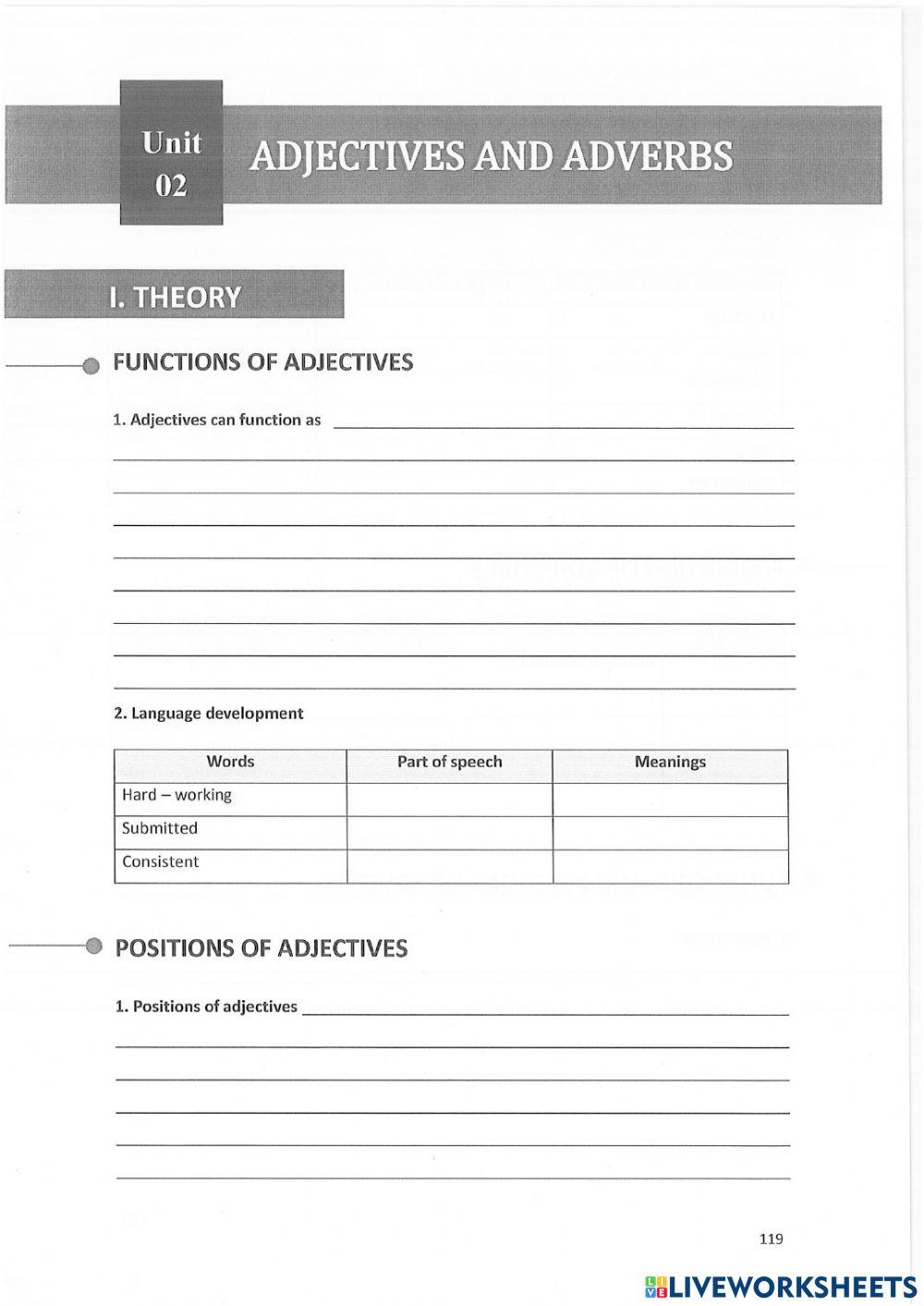 Unit 3: Adjective & Adverbs