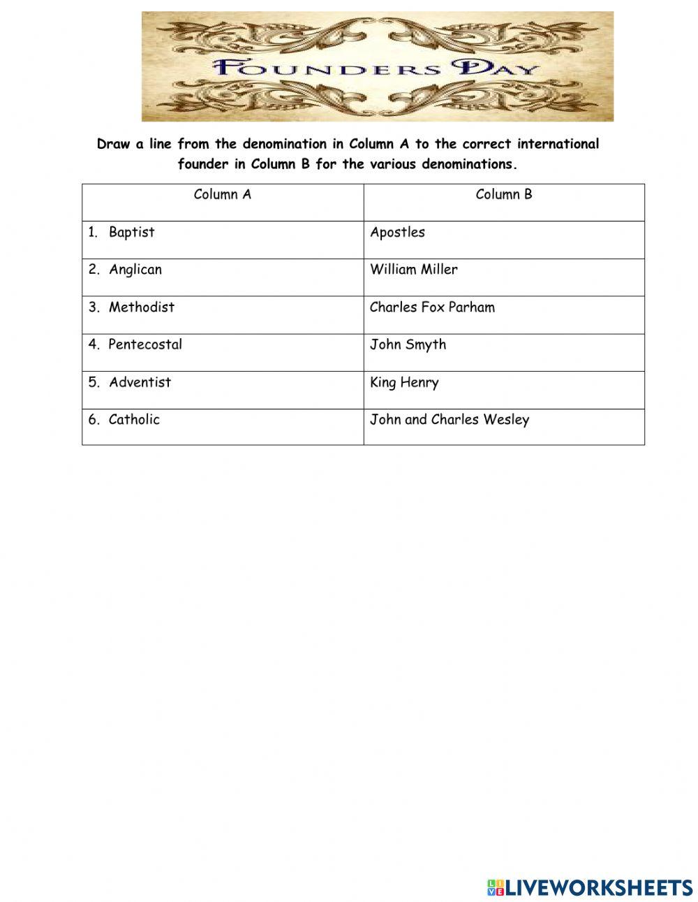 Christian Denomination International Founder