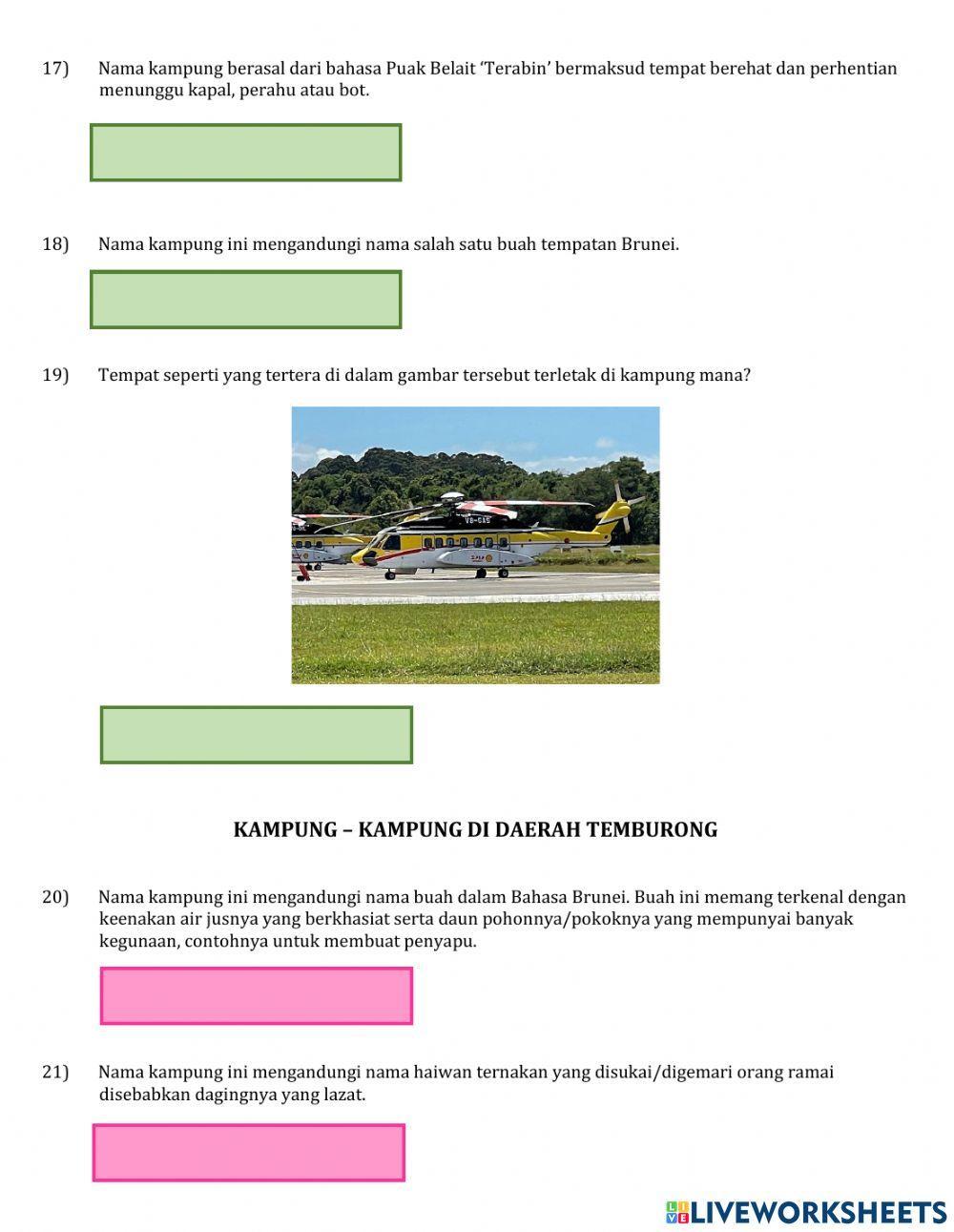 Kuiz MIB Teka Nama Kampung Kitani untuk pelajar-pelajar