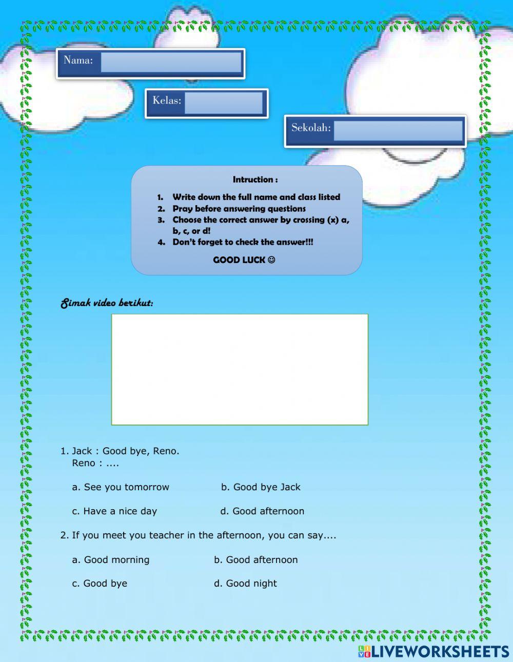 Latihan Bahasa Inggris