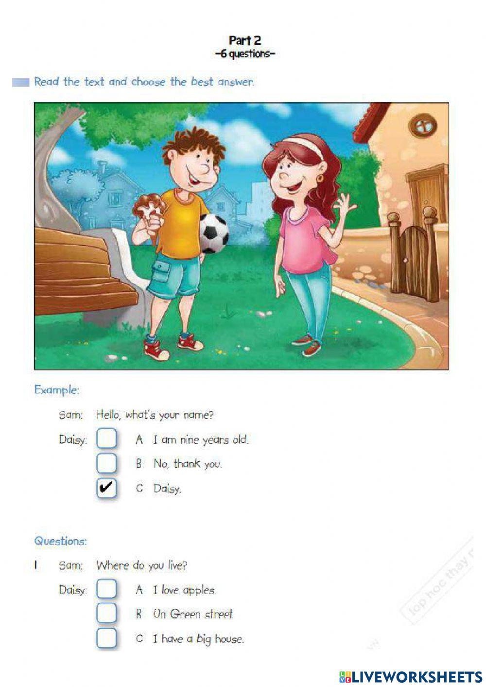 MOVERS READING - WRITING TEST (1)