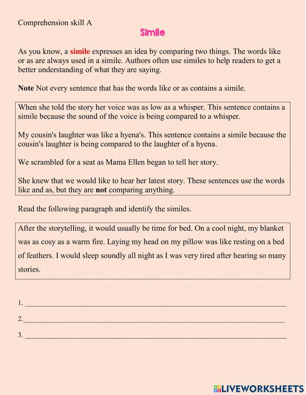 Simile and Metaphor - Preserving Our Heritage