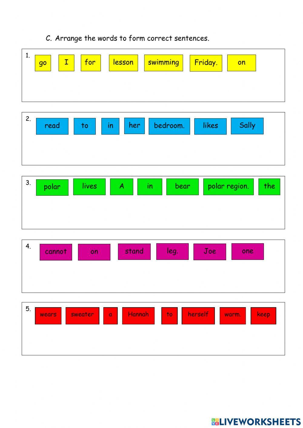 English year 2 year end assessment 2021 online exercise for live