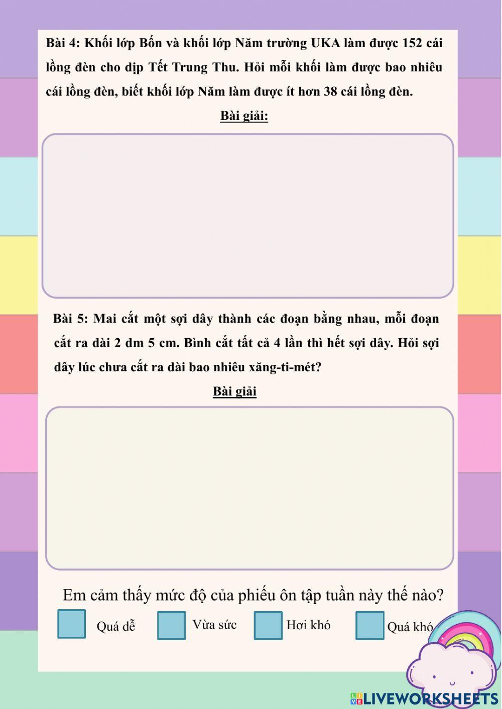 Toán 4 - Ôn tập giữa kì 1