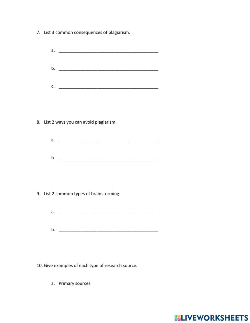 Research Skill Review Quiz