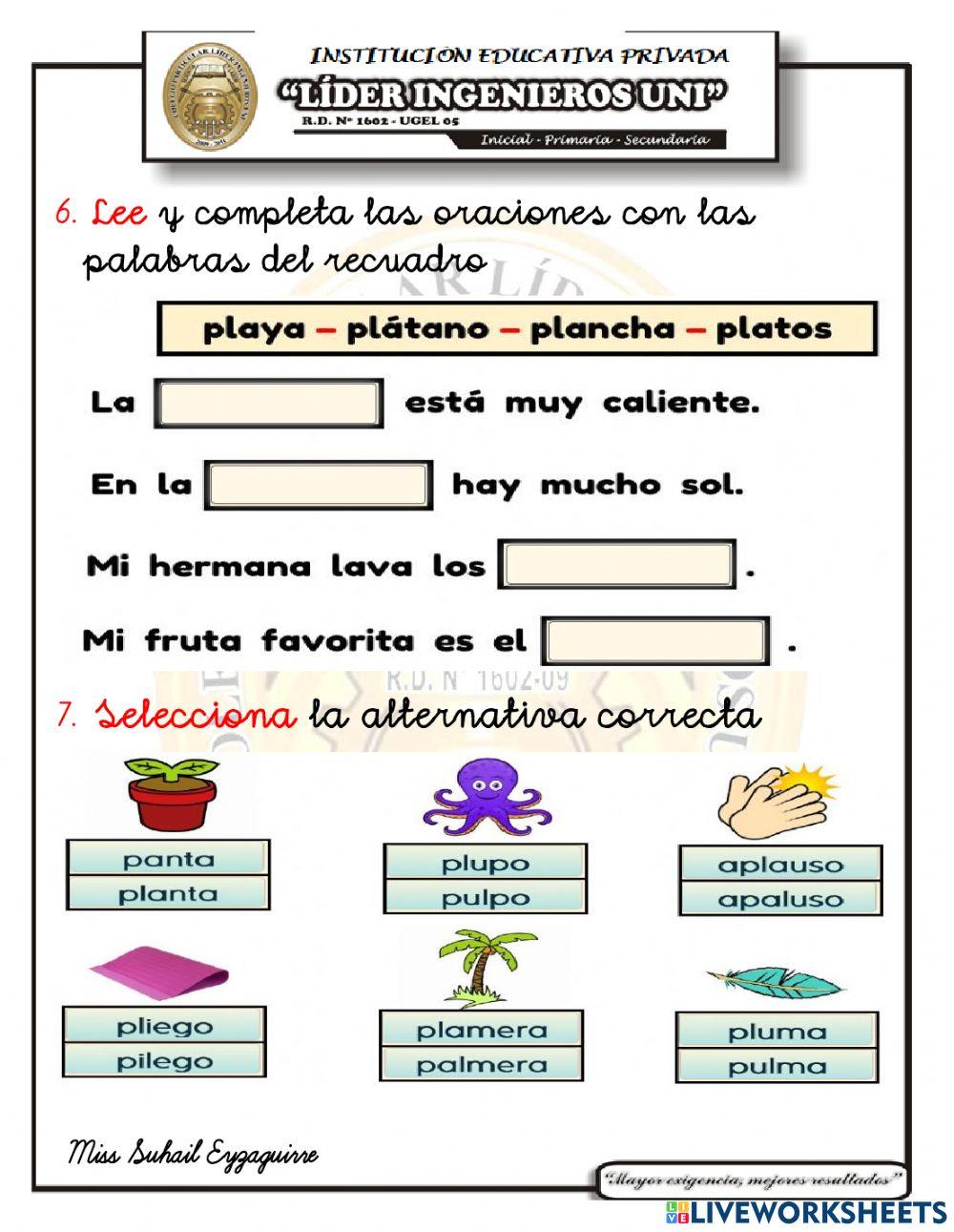 Examen mensual de comunicacion vii unidad