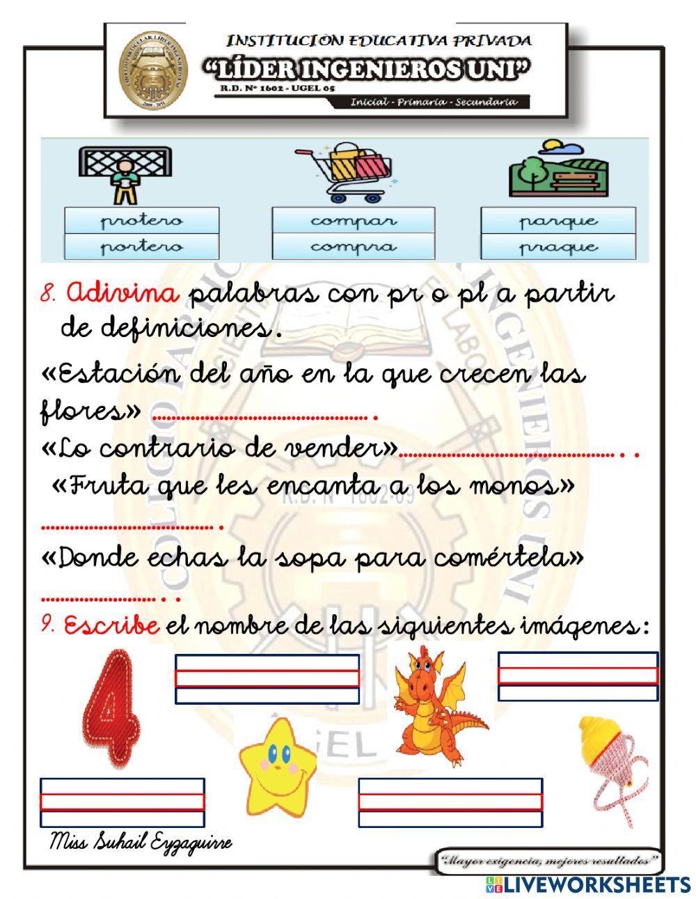 Examen mensual de comunicacion vii unidad