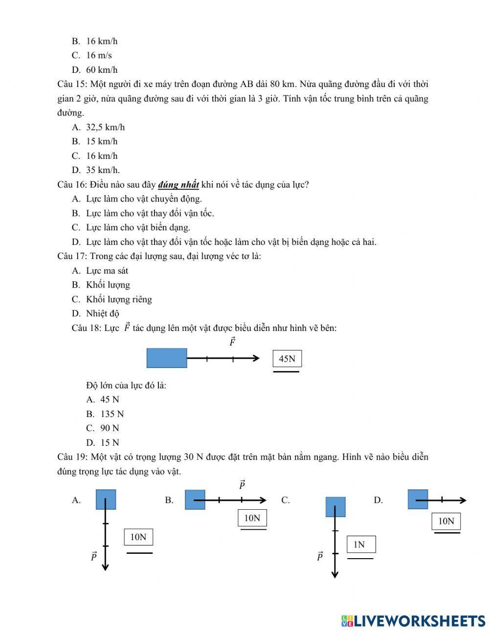 Kiểm tra GK lớp 8