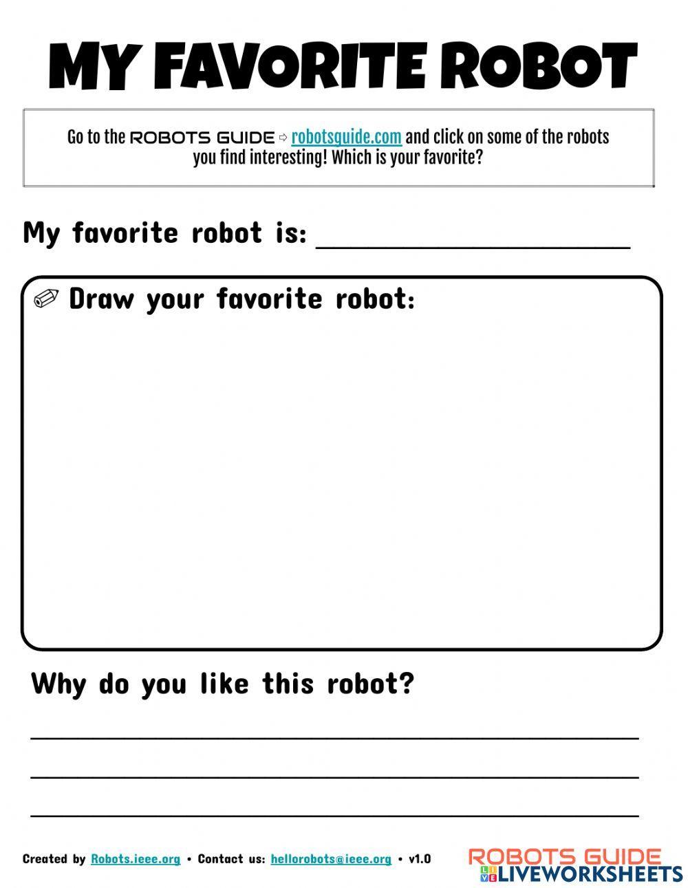 robots-activity-sheets