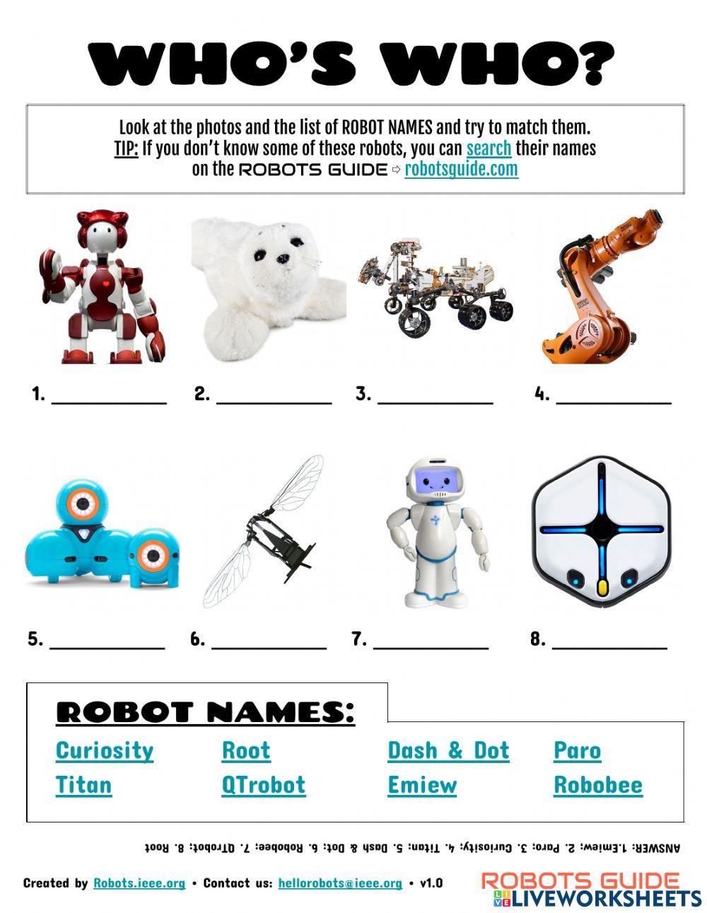 robots-activity-sheets