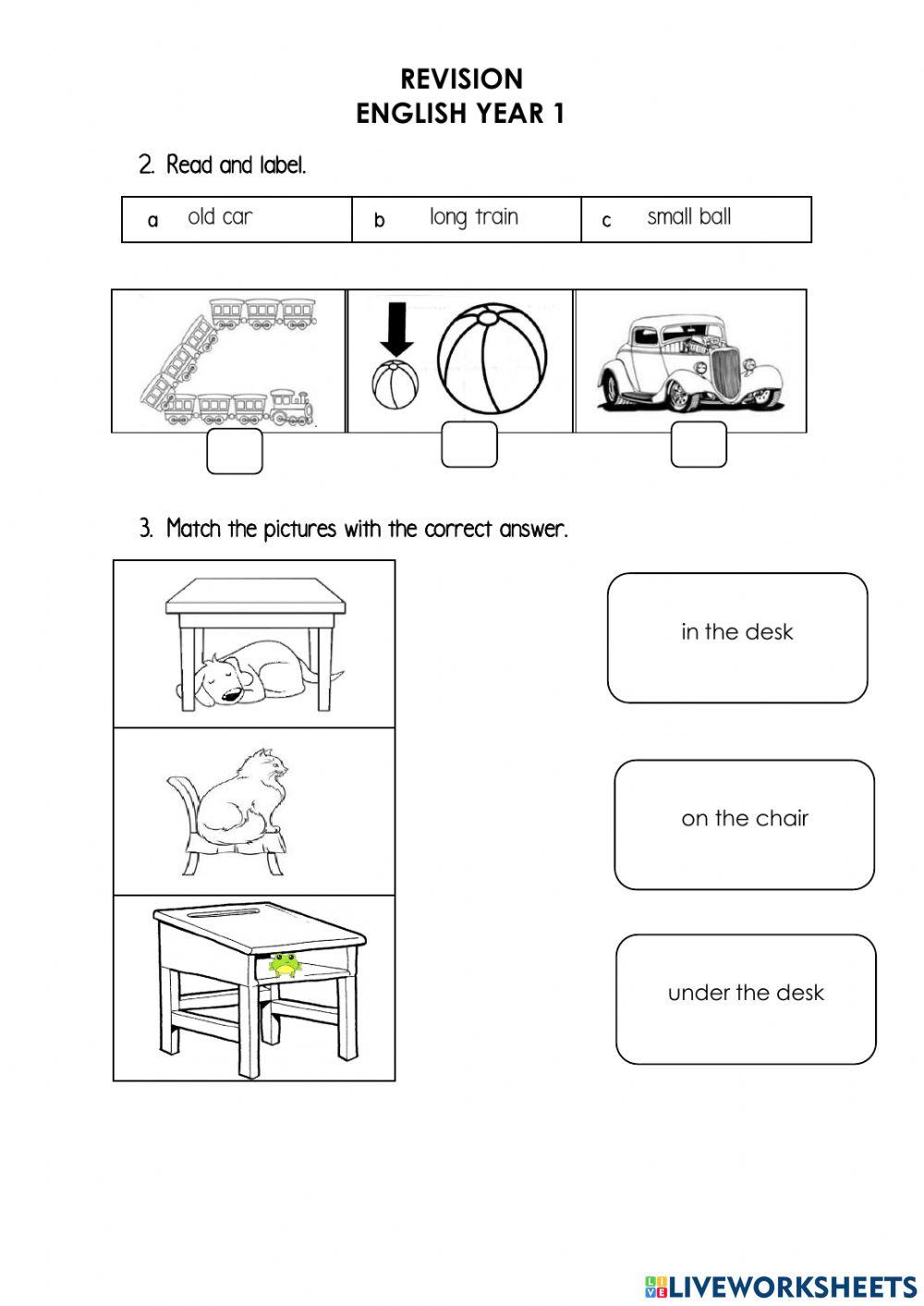 Revision English Year 1