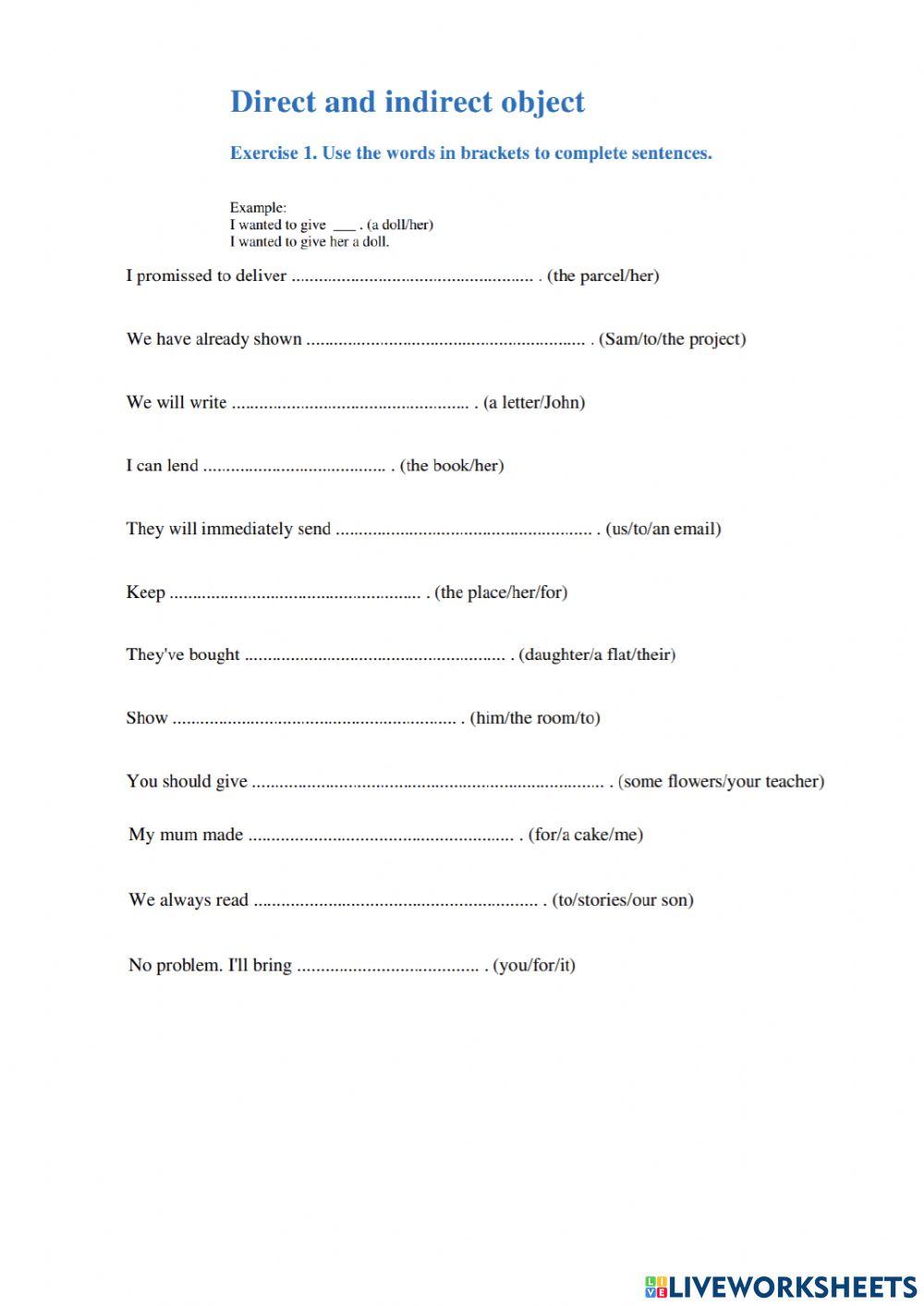 1654150 | Direct and Indirect object | EvyJacquy