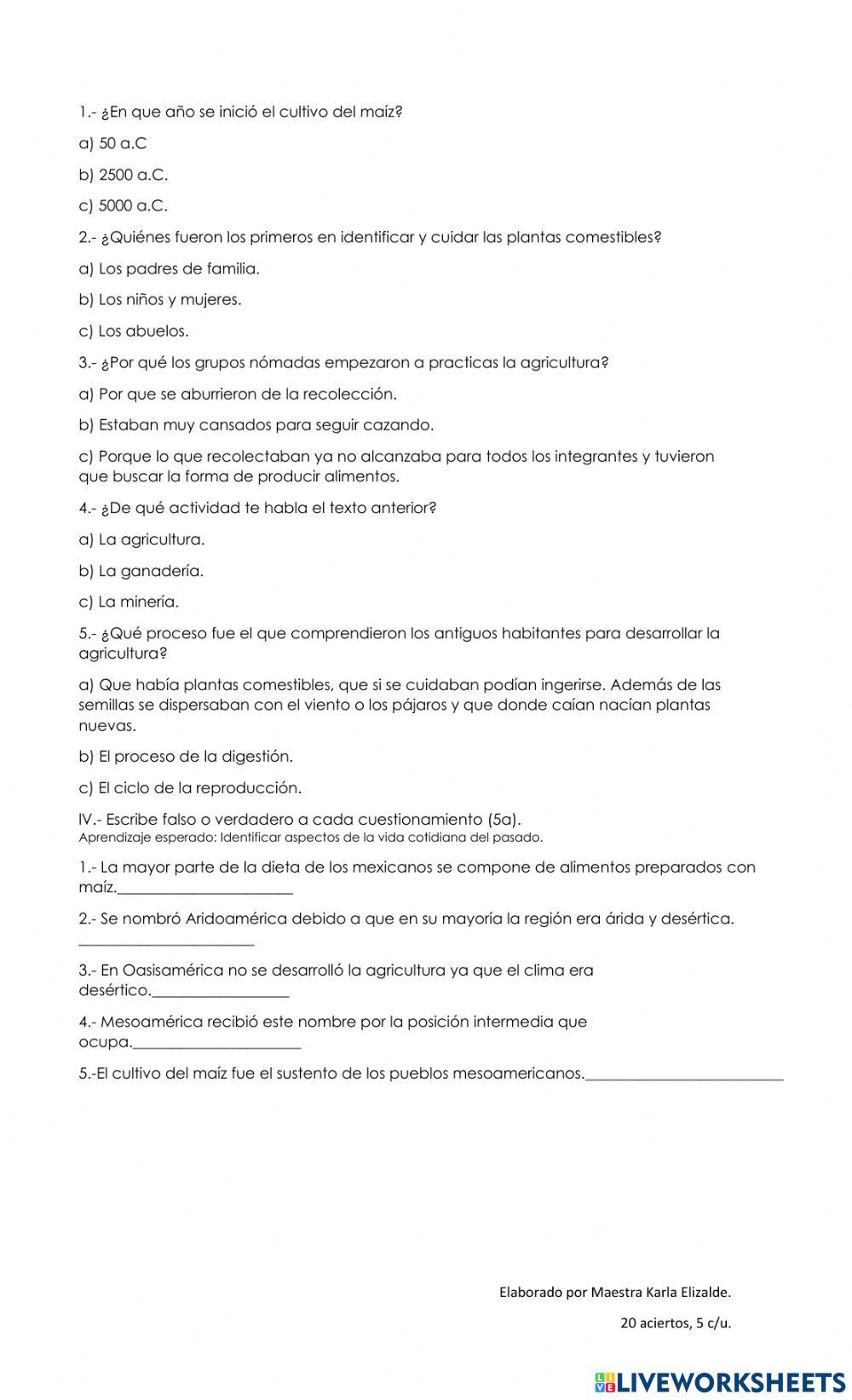 Evaluación Historia