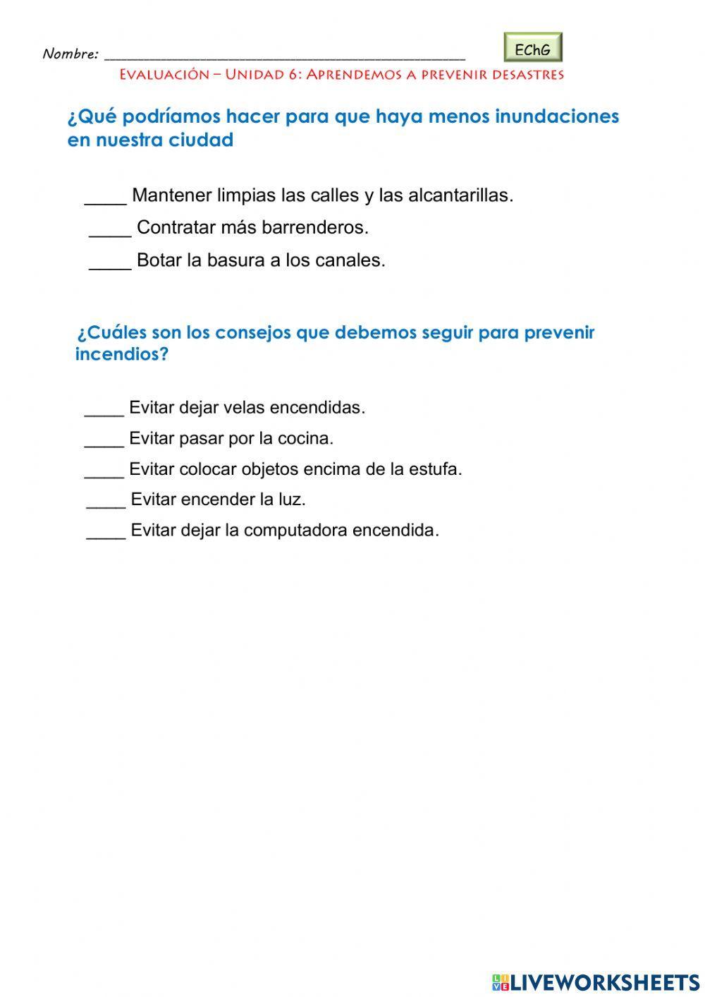 Aprendemos a prevenir desastres