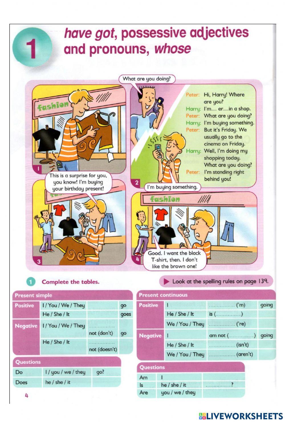 New Grammar Time 4 Unit 1