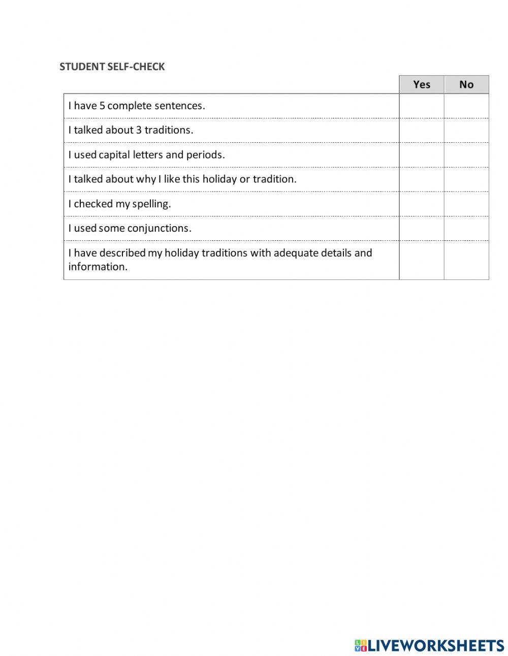CLB 3-Writing-Holiday Traditions-Skill Using