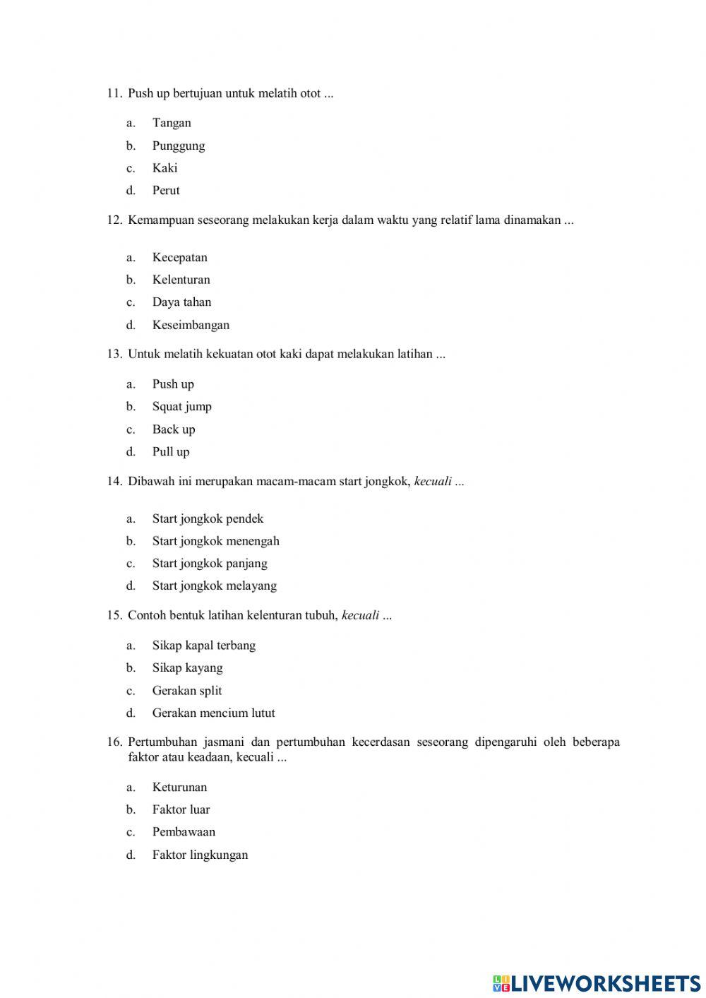 Penilaian harian 2 kls 7