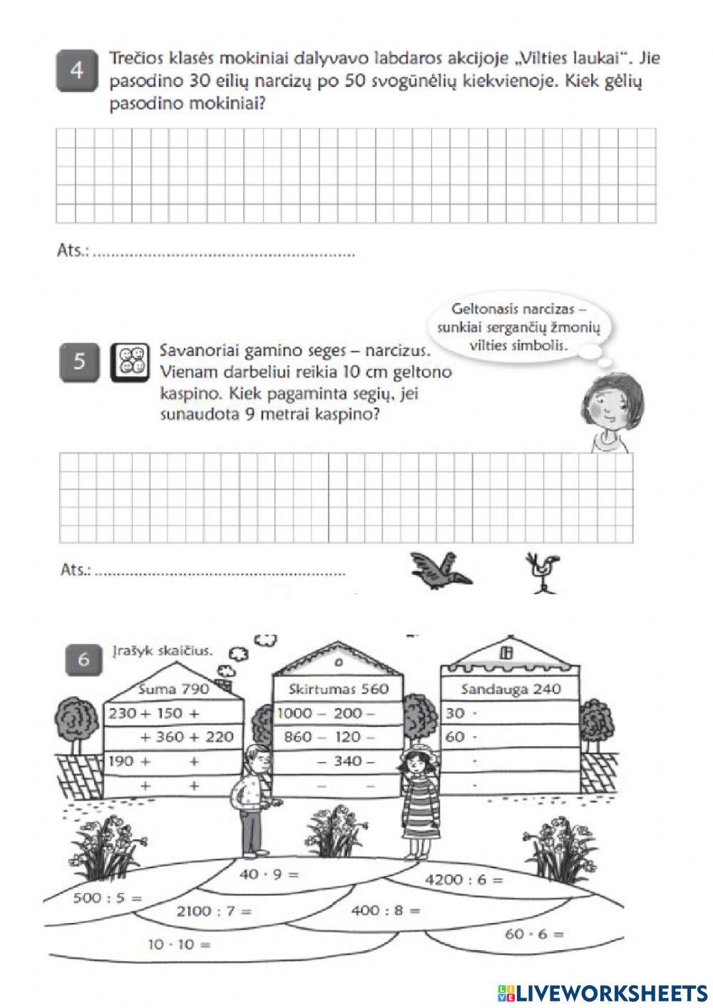 Dauginimas ir dalinimas iš 10, 100