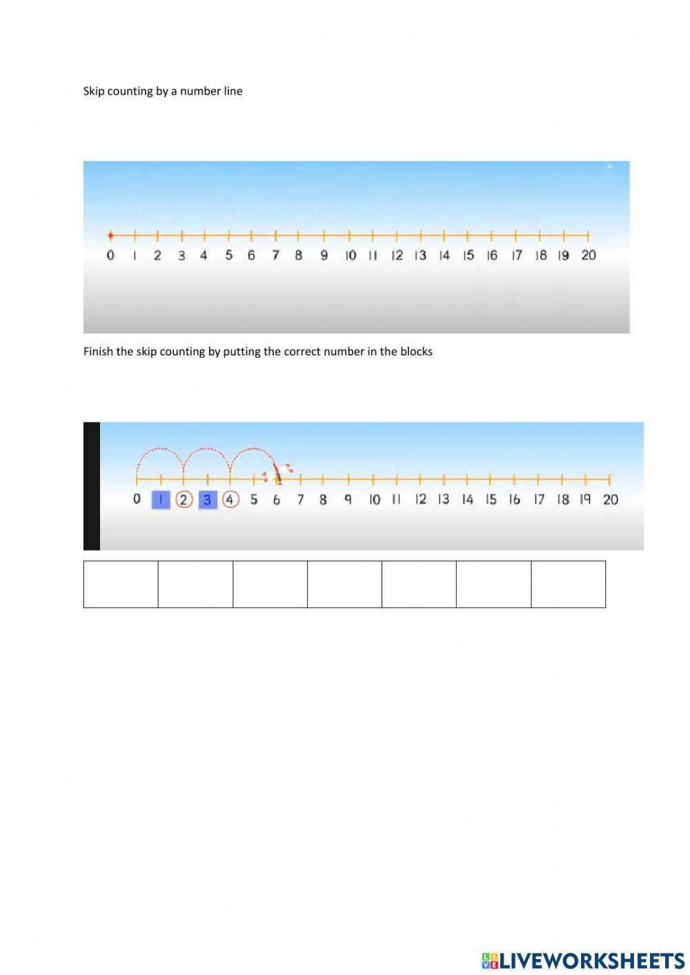 Skip counting by two's