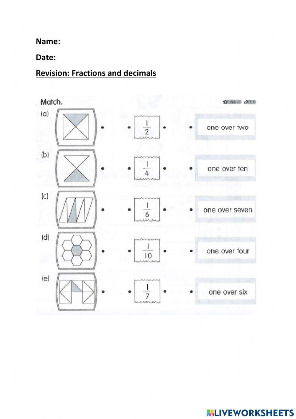 Fractions and decimals