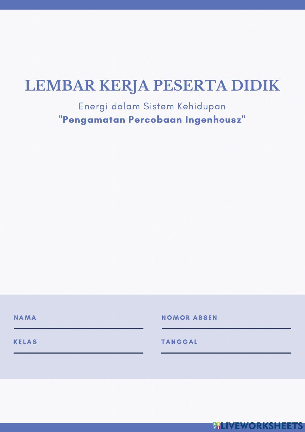 Lkpd fotosintesis - materi energi