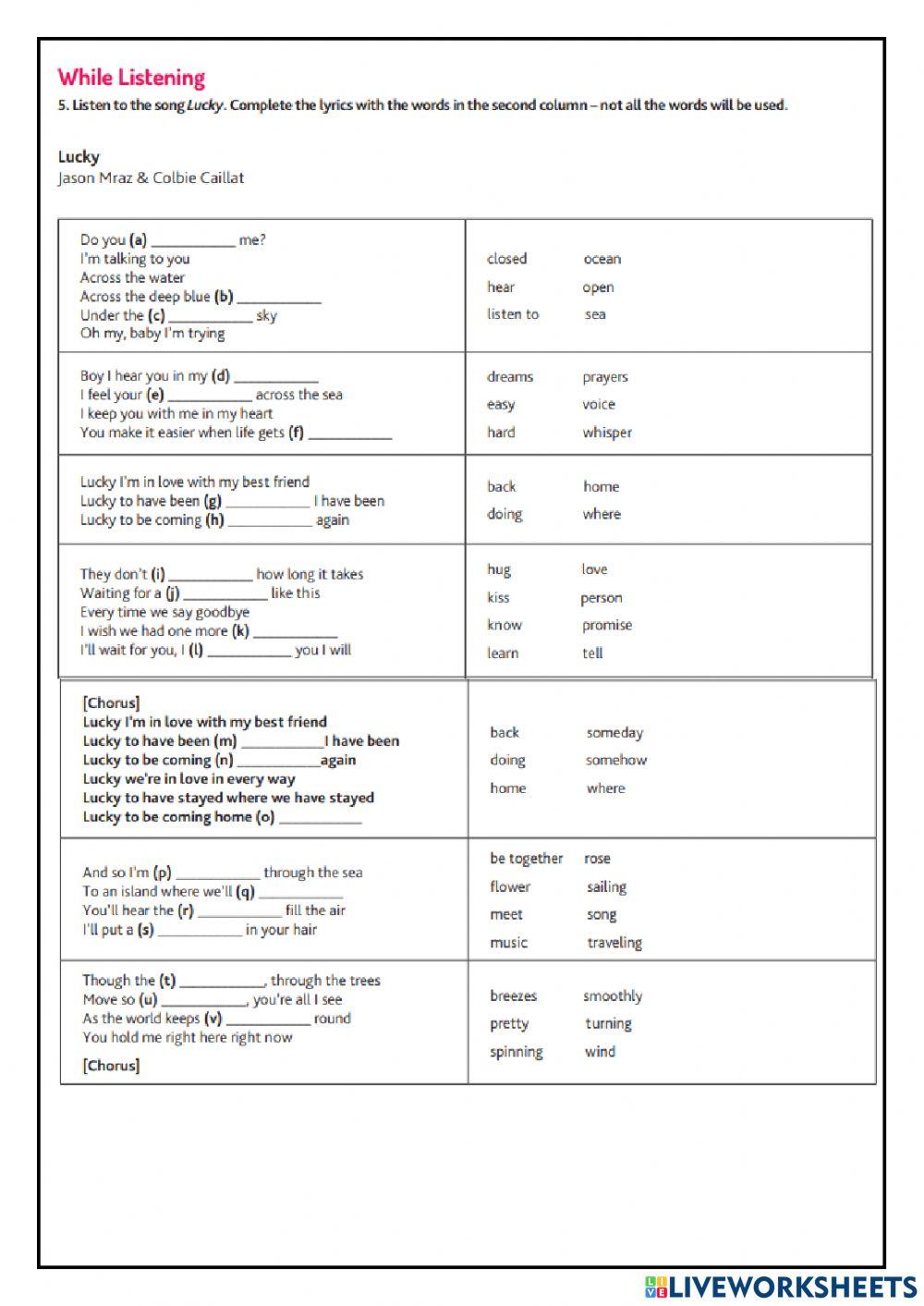 Lucky - Jason Mraz & Colbie Caillat