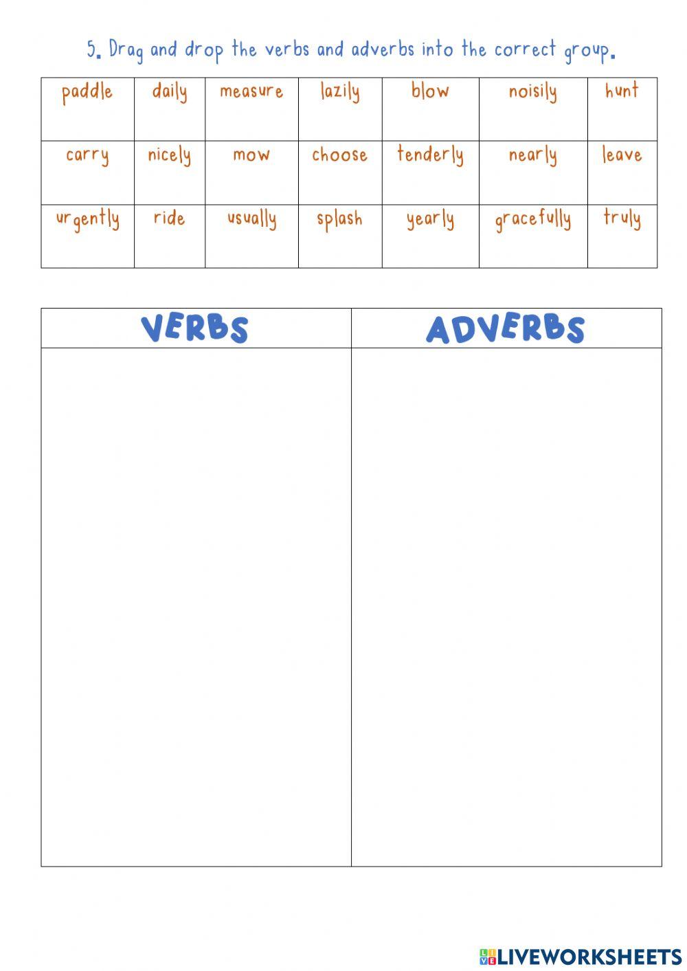 Nouns, Adjectives, Verbs and Adverbs Review