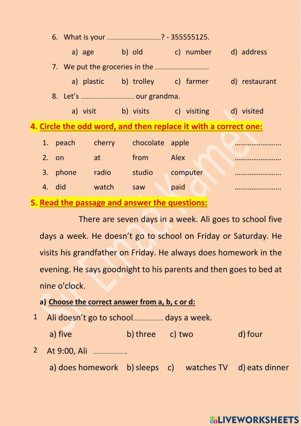 Prim 6 Unit 4 O Level